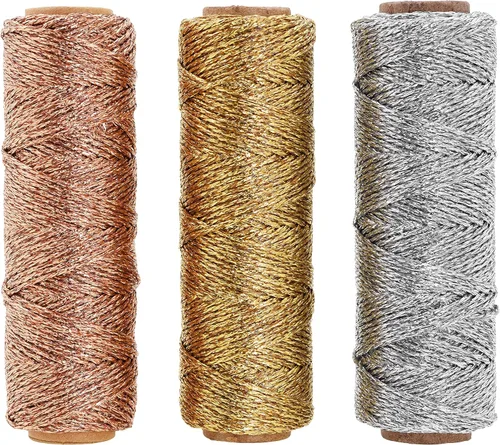 Vista 14 de Mandala Crafts Cuerda negra para envolver regalos – 55 yardas de 0.039 in delgada metálica para panaderos para manualidades, embalaje, recuerdos