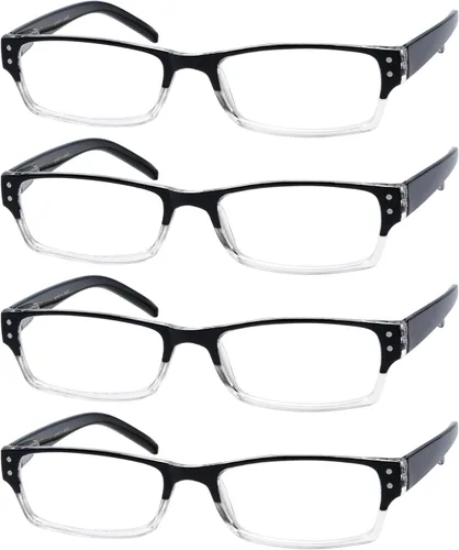 Vista 7 de Eyekepper Lentes de lectura, paquete de 4 lentes de sol de lectura para mujeres y hombres, lentes de lectura bajo el sol, lentes de lectura de dos