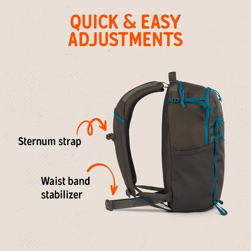 Vista 7 de Mochila de Senderismo Diurno Kelty Asher, Capacidad de 18-85 Litros, Mochila de Senderismo, Mochilero y Viaje para Hombres y Mujeres, Compatible