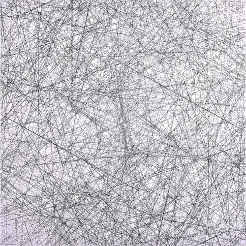 Vista 8 de Bgraamiens Puzzle-The Lines -1000 Piezas Blanco y Negro Desafío de Moda Simple Tablero Azul Rompecabezas de Jigsaw