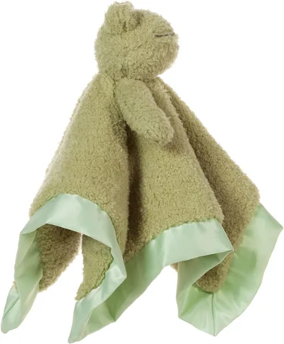 Vista 5 de Apricot Lamb Manta de felpa de lujo con diseño de rana verde y animales de peluche (rana verde, 14 pulgadas)