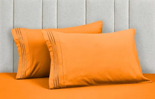Vista 53 de Mocassi Juego de sábanas de lujo de 4 piezas, calidad prémium de hotel de 1800 hilos, ajuste fácil, sábanas y fundas de almohada resistentes a