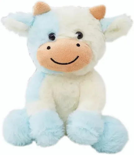 Vista 10 de YUKOUQIAN Animal de peluche de llama, juguete de alpaca suave y lindo de 25 cm para niñas y niños (azul Alpaca Yinghua)