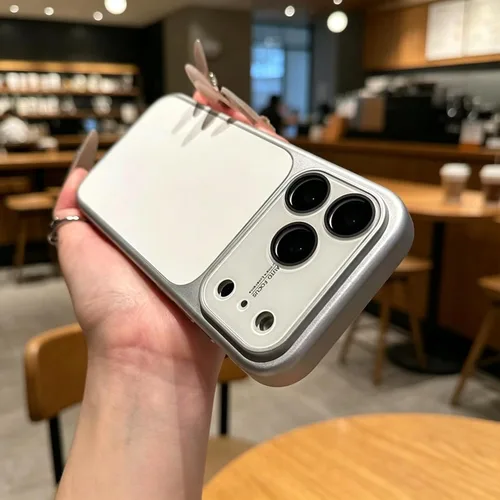 Vista 3 de Funda de silicona líquida para iPhone 17 Pro Max equipada con película protectora de lente, anticolisión suave al tacto y resistente a las manchas