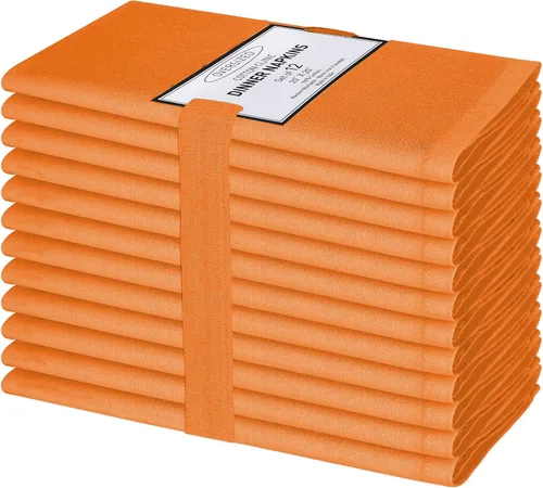 Vista 22 de Cotton Clinic Servilletas de tela 100% algodón extra grandes de 20 x 20 pulgadas, juego de 4 servilletas de mesa suaves y duraderas reutilizables