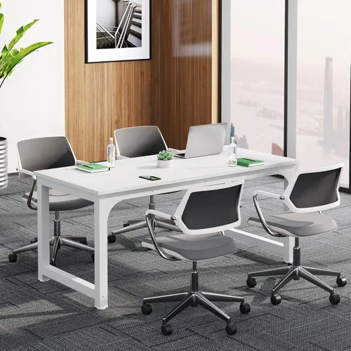 Vista 9 de Tribesigns Mesa de conferencias, mesa de reuniones rectangular de 6 pies, mesa de sala de reuniones, 70.8 pulgadas de largo x 31.5 pulgadas de ancho