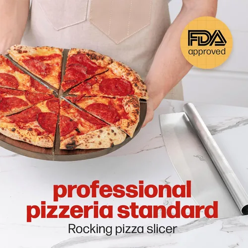 Vista 12 de Hans Grill Cuchilla basculante para cortador de pizza, acero inoxidable