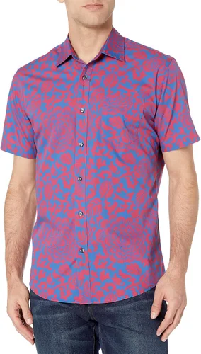 Vista 2 de Tienda Essentials Men's Regular-Fit Short-Sleeve Poplin Shirt