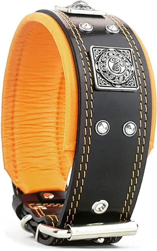Vista 2 de Bestia Collar Black Eros para perros grandes. 2.5 pulgadas de ancho y acolchado suave