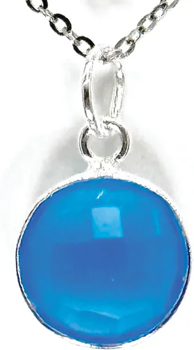 Vista 11 de Collar con colgante redondo, piedras preciosas naturales, labradorita, piedra lunar arcoíris, cristal, cuarzo rosa, amatista, citrino, plata de ley
