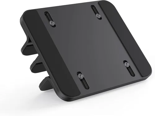 Vista 3 de Organizador vertical de aluminio doble para laptop, soporte resistente para computadora portátil compatible con Liquid Retina XDR Apple MacBook Negro
