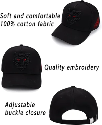 Vista 2 de Oversize XXL Tiger Hat for Big Heads, Extra Large High Crown Baseball Cap Dad Trucker Hat Adjustable Strapback Cap