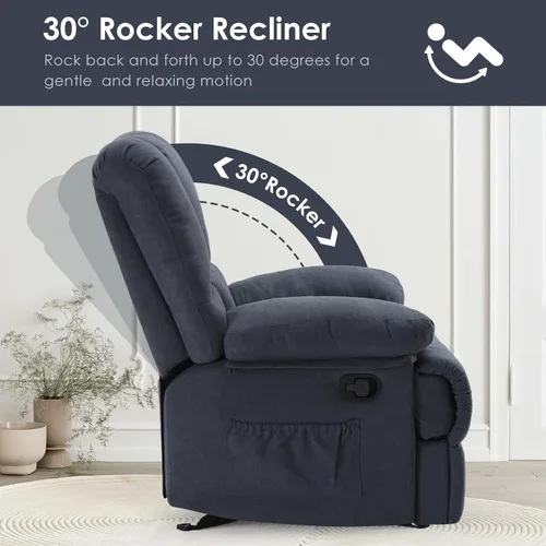 Vista 3 de Stary Silla reclinable mecedora de gran tamaño para sala de estar para adultos