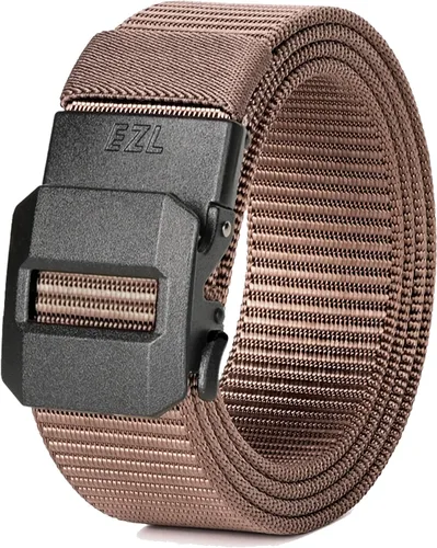 Vista 11 de EZL Men's Ratchet Tactical Belt, 1.5" Nylon Web Work Belt with Automatic Slide Buckle, Adjustable Trim to Fit