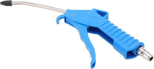 Vista 9 de Pistola de soplado de aire, Boquilla de aire doblada con protector de goma, Accesorios para compresores de aire neumáticos, Herramienta de limpieza