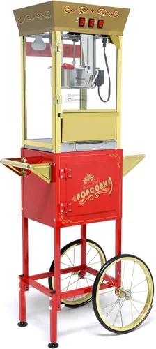 Vista 16 de Máquina de carrito de palomitas de maíz de 16 onzas sobre ruedas, máquina de palomitas de maíz de 850 W para 64 tazas de palomitas de maíz por lote