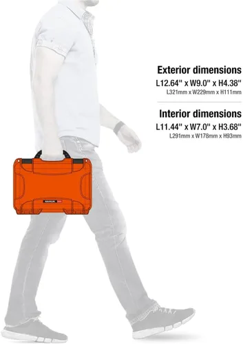Vista 9 de NANUK 909 - Funda rígida impermeable con inserto de espuma para GoPro Hero 9 y 10, color naranja