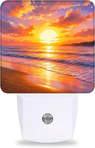Vista 12 de Wildflower Meadow Garden Plug in Night Light - Botanical Floral Nature Decorative Accent Light, Dusk to Dawn LED Night Light with Light Sensor for