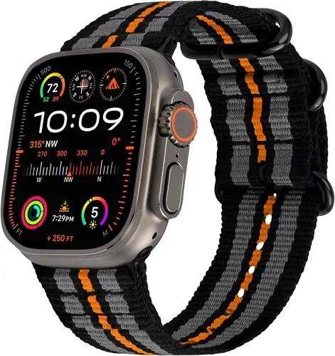 Vista 30 de Carterjett - Correa para Apple Watch 1.732 pulgadas, 1.654 pulgadas, 1.575 pulgadas, 1.496 pulgadas, nailon NATO, correas iWatch, mujeres y hombres