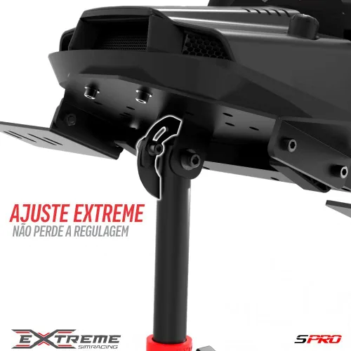 Vista 7 de Extreme Simracing Wheel Stand SPRO - White Edition Racing Simulator For Logitech G25, G27, G29, G920, Thrustmaster And Fanatec - Extremely Compact