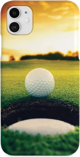 Vista 21 de Inspired Cases - Funda con textura 3D para iPhone Xs Max - Funda protectora de goma para iPhone Xs Max de Apple - Pelota de golf Sunset