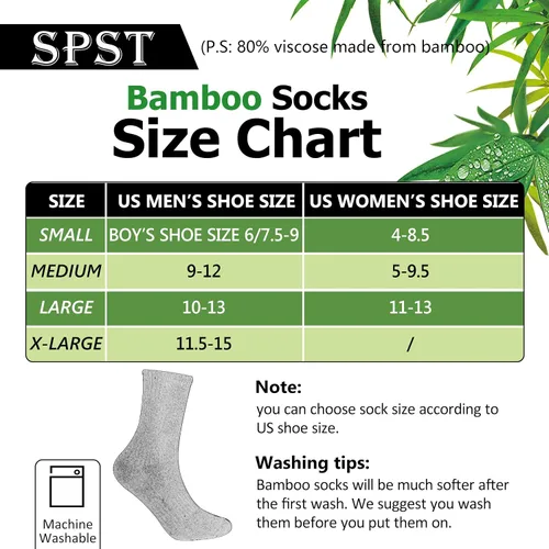 Vista 2 de SPST Calcetines de viscosa para correr, para mujeres y hombres, absorben la humedad, acolchados, transpirables, suaves, tobilleratripulación