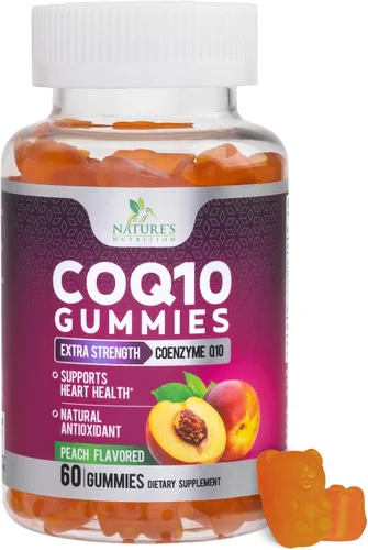 Vista 10 de CoQ10 - Gomitas Coenzima Q10 100 mg por porción, 3 veces de fuerza, alta absorción, suplementos antioxidantes para apoyo a la salud cardíaca