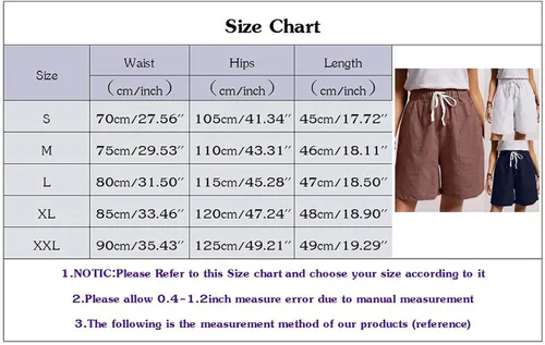 Vista 6 de Pantalones cortos de algodón para mujer, ajuste holgado, pantalones cortos de verano elásticos elegantes con cordón y bolsillos