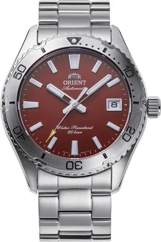 Vista 6 de Orient Sports Mako 40 mm – AC0Q Men's Automatic Manual Winding Waterproof Watch Plateado