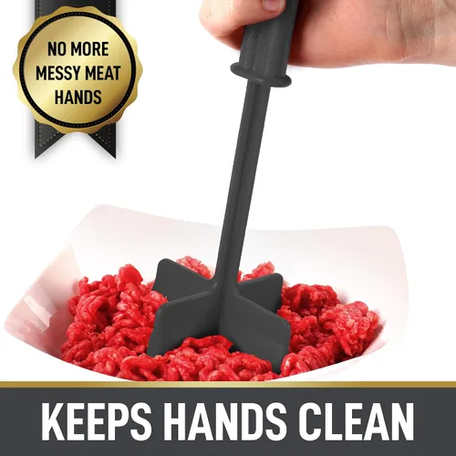 Vista 5 de Simple Craft Picador de carne, triturador de carne de primera calidad, triturador de carne molida y utensilio para picar hamburguesas, perfecto