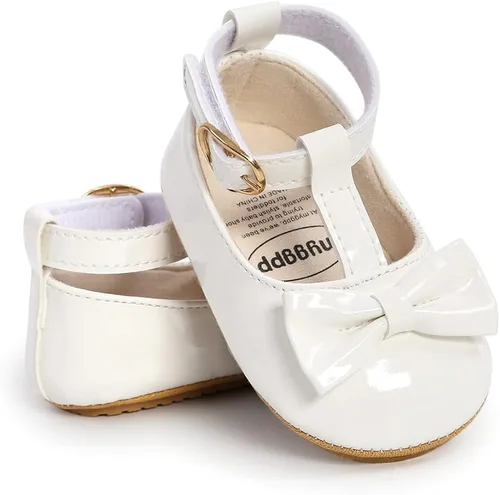 Vista 3 de Zapatos para bebé niño y niña, uniformes de boda, zapatos de vestir suaves con suela antideslizante, mocasines para caminar recién nacidos, cuna