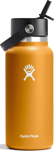 Vista 4 de Hydro Flask de boca ancha con tapa Flex de pajita de 24 onzas Agave