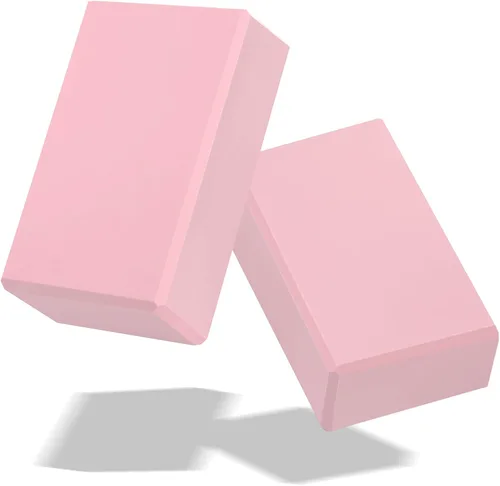 Vista 9 de Biguphate Bloques de yoga, paquete de 2 bloques de yoga de espuma EVA de soporte, sin látex, bloques de ejercicio antideslizantes, accesorios