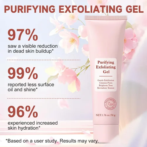 Vista 4 de Gel exfoliante purificador, limpiador exfoliante facial suave, gel exfoliante hidratante natural para cara y cuerpo, limpieza profunda e hidratante