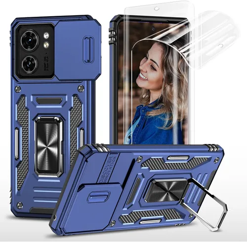 Vista 34 de Jeylly Funda para Motorola Edge Plus 2023 con protector de pantalla HD