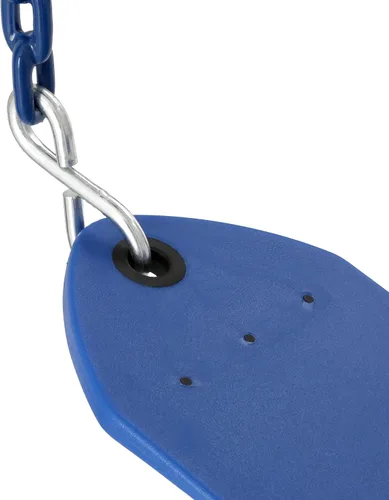 Vista 5 de Gorilla Playsets 04-0002-B/B Cinturón oscilante de lujo con cadenas recubiertas - Azul con Cadenas Azules