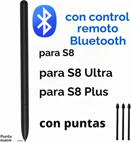 Vista 2 de Tab S8 Ultra S Pen con Bluetooth S8 Stylus Pen Reemplazo para Samsung Galaxy S8 S8 Plus S8 Ultra (EJ-PT870BJEGUJ) Pen (negro)