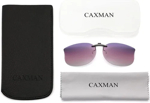 Vista 6 de CAXMAN Lentes de sol con clip de ojo de gato para mujer, lentes polarizados, ajuste compacto, no se levantan