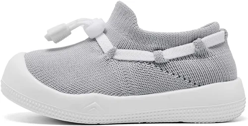 Vista 3 de Engtoy Calcetines para bebé, zapatos para caminar, antideslizantes, transpirables, con suela de goma suave, para bebés, niños y niñas, zapatos