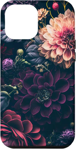 Vista 26 de Dahlia Flower Moody Dark Floral Pink and Purple Pattern Case for iPhone 17