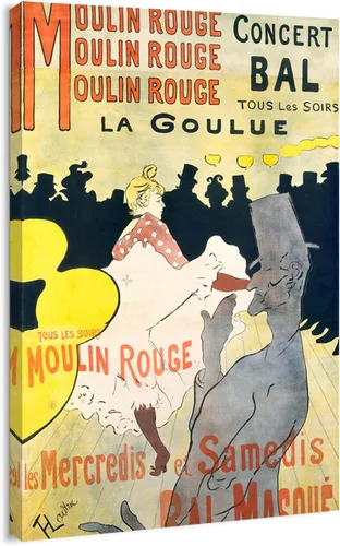 Vista 24 de Impresión en Lienzo Arte de Pared - Tour de Chat Noir de Rodolphe Salis Clásico Vintage Gato Negro Post por Théophile Steinlen - 32x48 pulgadas