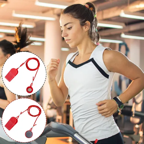 Vista 5 de lasuroa 2pcs Universal Treadmill Magnet Safety Keys, 2 Styles Treadmill Magnetic Key Replacement Parts Round Magnetic Safety Switch Running Machine