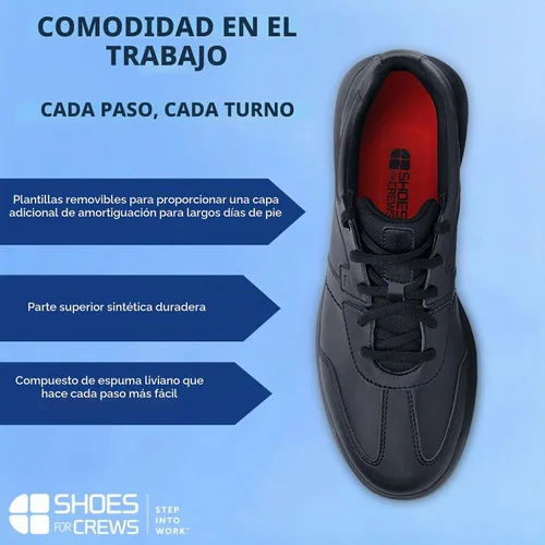 Vista 3 de Shoes for Crews Zapatillas de Trabajo Antideslizantes para Hombre – Cómodas, Zapatos Antideslizantes para Hombre para Restaurantes, Atención Médica