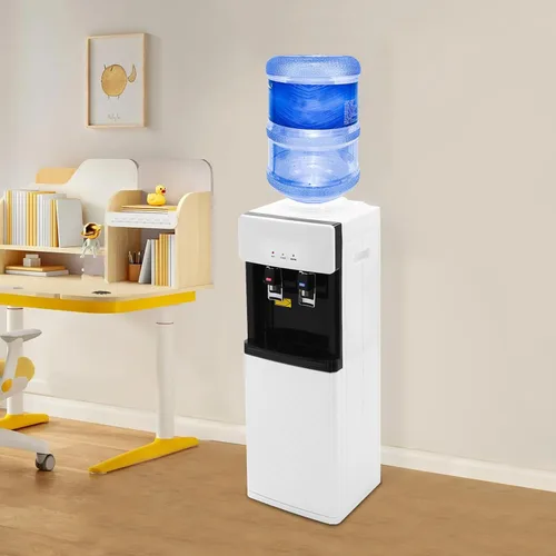 Vista 7 de Enfriador de agua fría y caliente de 500 W/75 W, 11.4 x 12 x 37 pulgadas, dispensador de agua de carga inferior de 185-203℉/53.6℉ para botella de 5