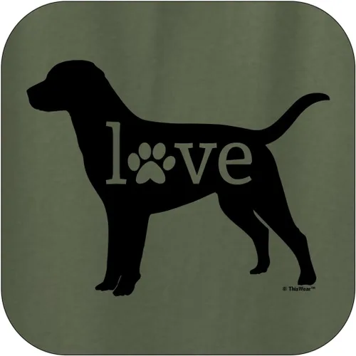 Vista 2 de Labrador Retriever Love Dog Paw Prints Sudadera con capucha