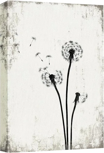 Vista 74 de wall26 Impresión en Lienzo Arte de Pared Flor de Cerezo Monocromática Estilo Vintage Floral Rústico Dramático Duotono Oscuro para Sala de Estar