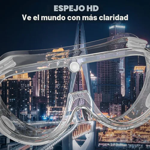 Vista 5 de Super More Anti-Fog Protective Safety Goggles Clear Lens Wide-Vision