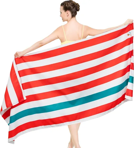 Vista 14 de SUN CUBE - Toalla de playa de microfibra, secado rápido, color beige crema, 78 x 35 pulgadas Quick Dry and Free Microfiber Towel, Lightweight
