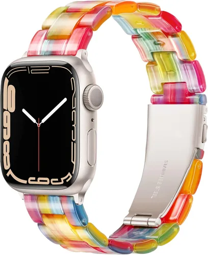 Vista 25 de Compatible con Apple Watch Band de 1.614 in, 1.575 in, 1.496 in o 1.929 in, 1.772 in, 1.732 in, 1.654 in, correa de repuesto de resina ligera