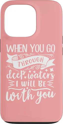 Vista 10 de iPhone 16 Bible Verse Isaiah 43:2 Christian Quote Motivational Gifts Case